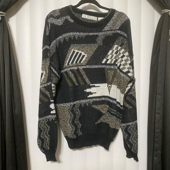 M. Gerald MENS black/white sweater - Picture 1 of 4